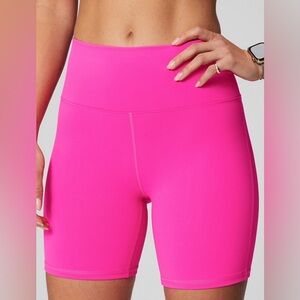 Fabletics Bright Pink Bike Shorts